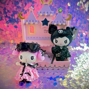 Sanrio My Melody & Kuromi Midnight Angel Plush Keychain Mascots